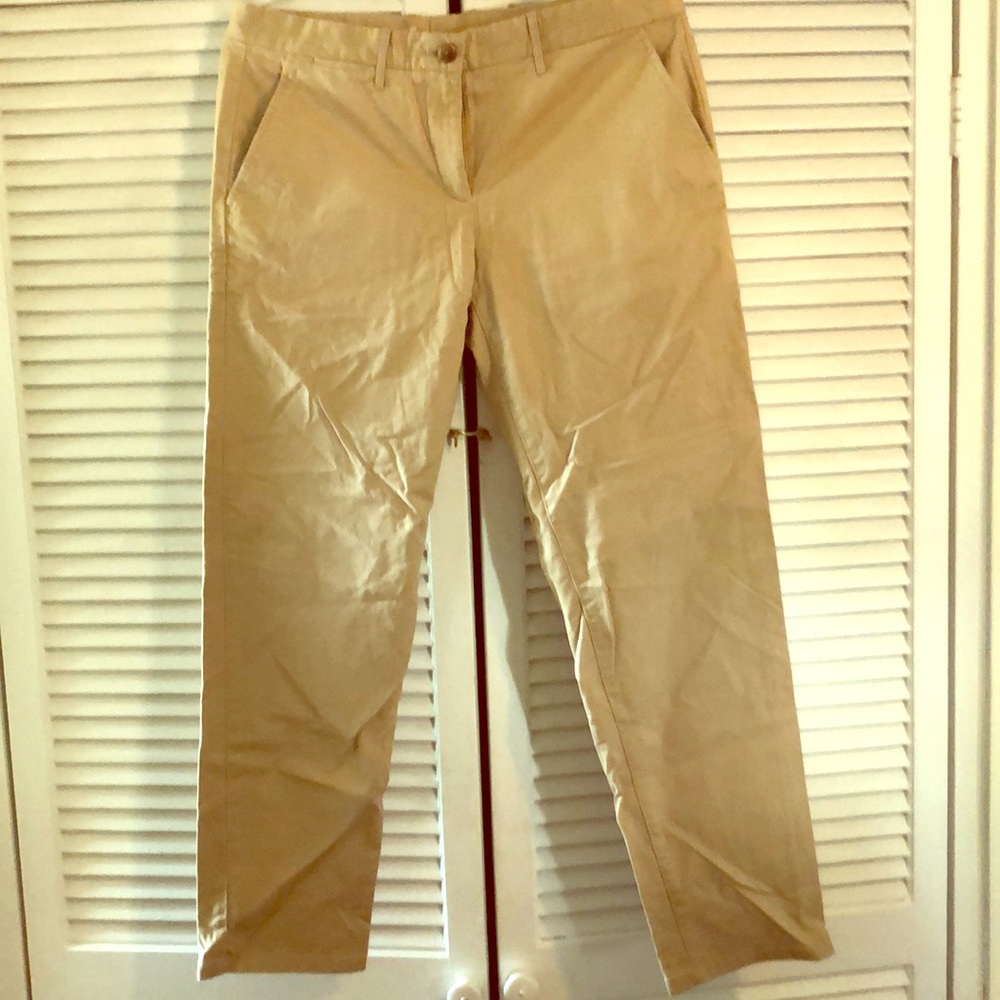 Size 8 khakis by gap-broken in straight pant.